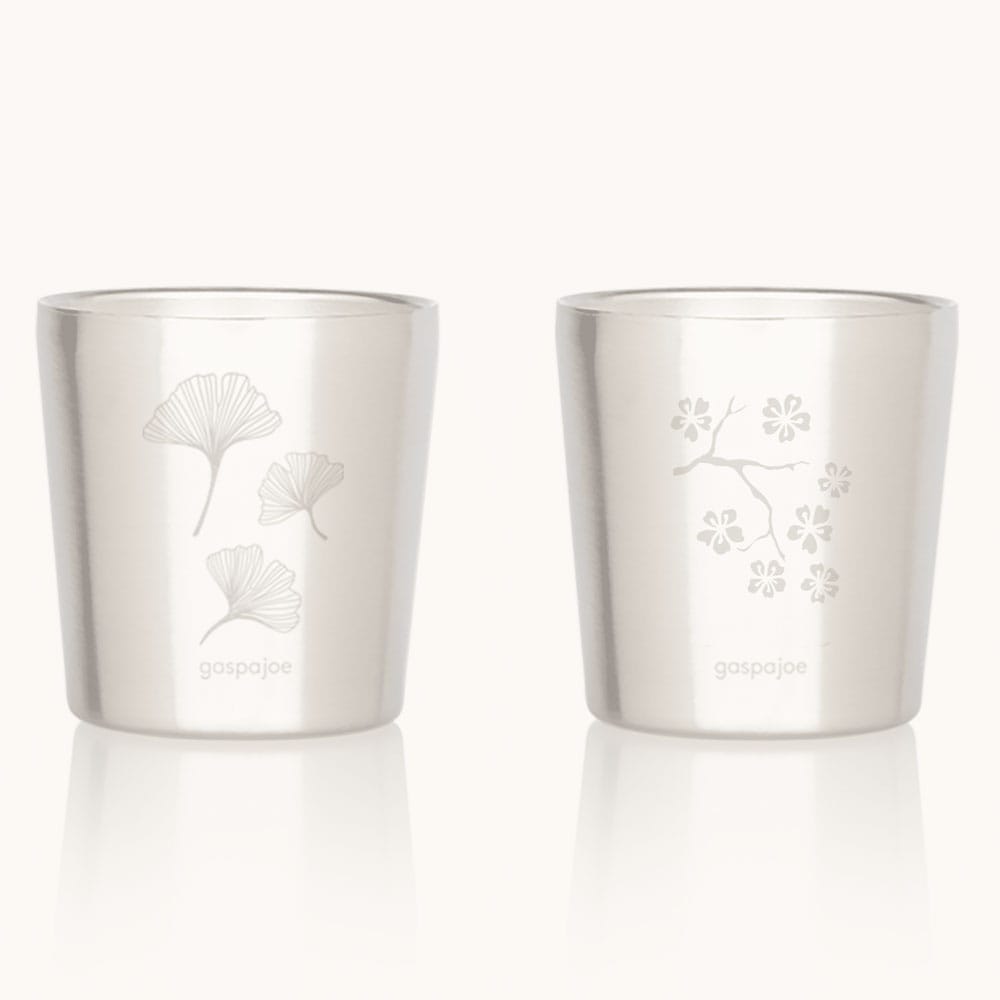 Set de 2 tasse inox arty gingko - c