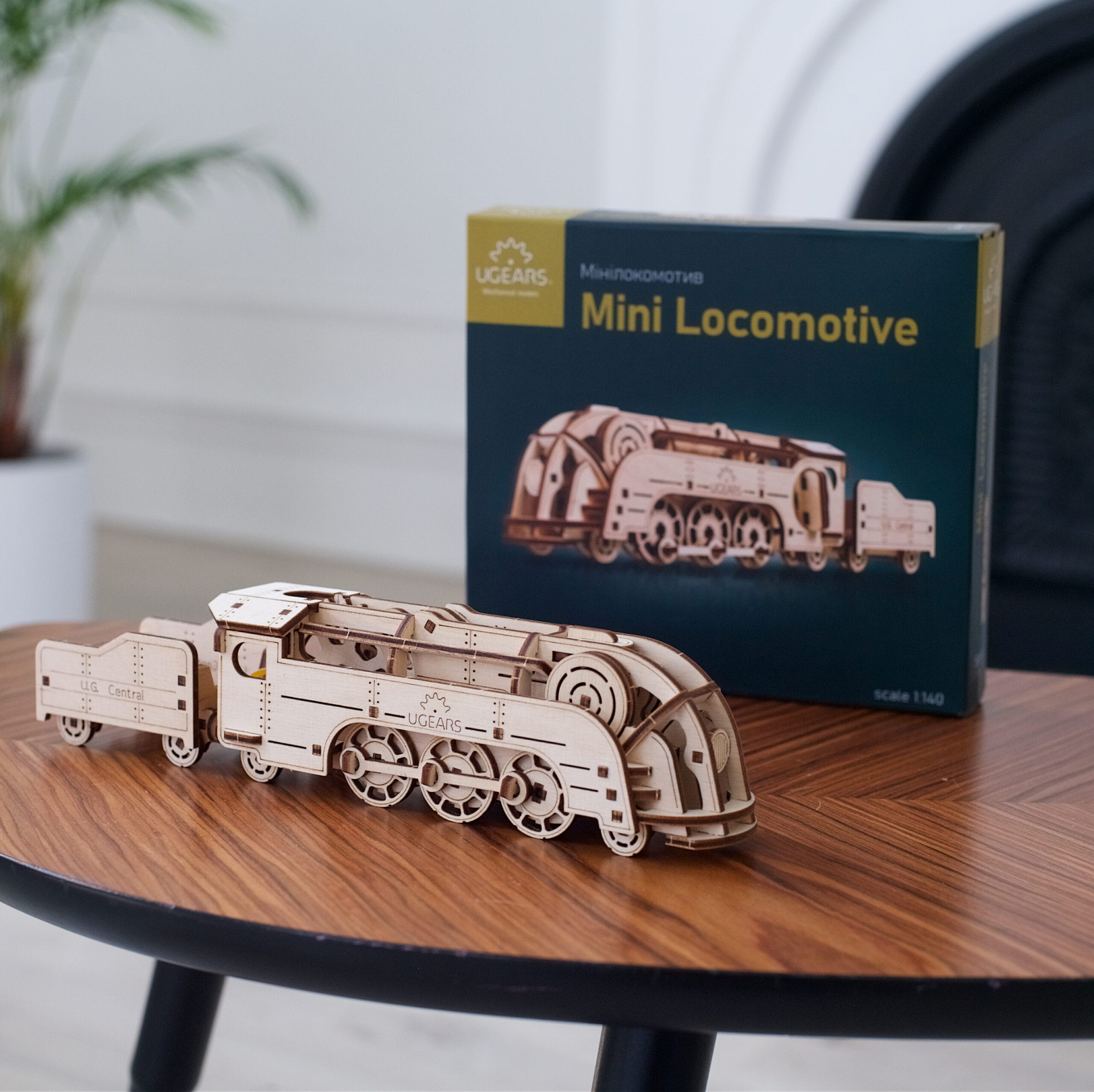 Mini locomotive puzzle 3d bois