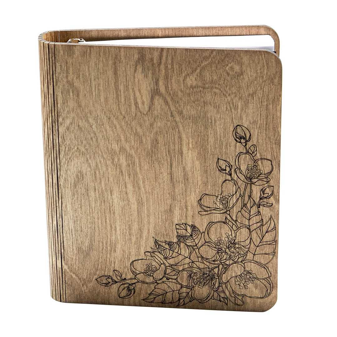 Carnet en bois printemps