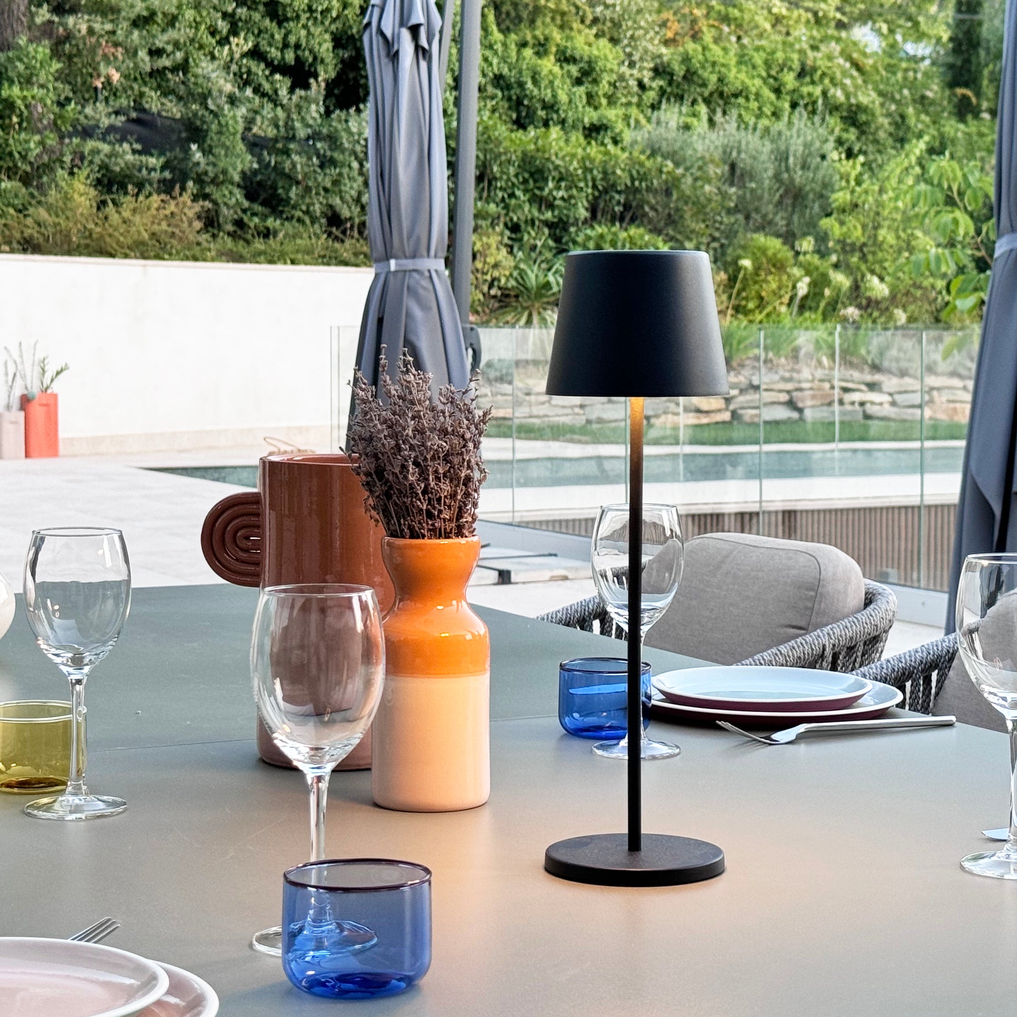 Lampe de table sans fil led kelly black