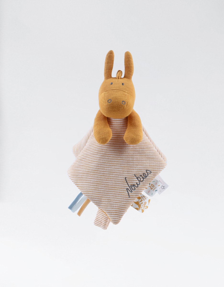 Doudou paco en coton bio, ocre