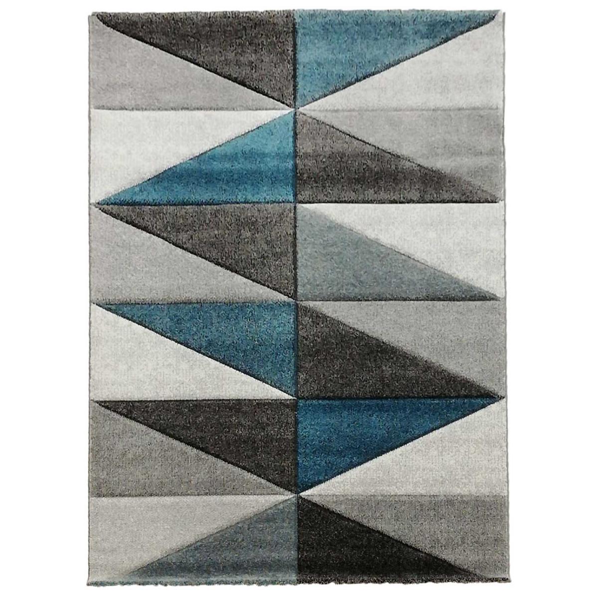 Tapis salon 160x230 bleu