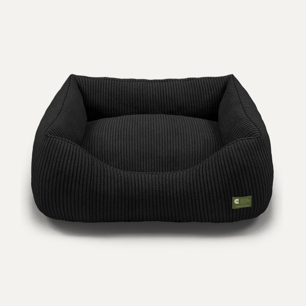 Cama, panier chien velours côtelé noir m