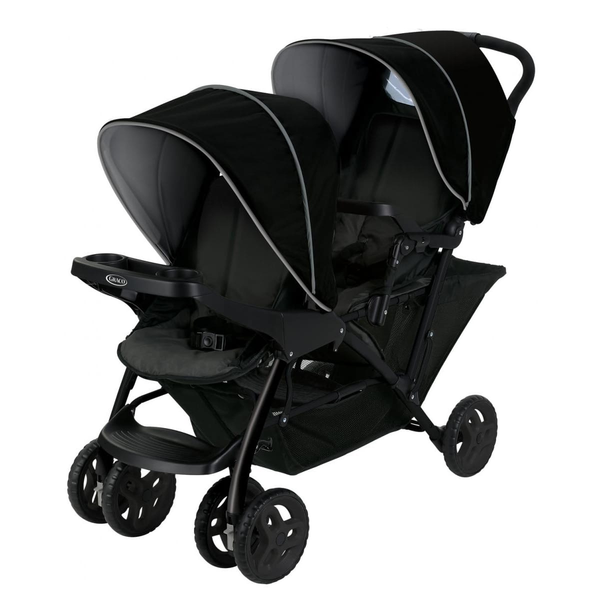 Poussette double stadium duo noir-gris