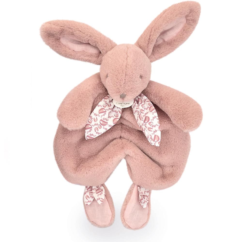 Doudou lapin rose poudré 29 cm