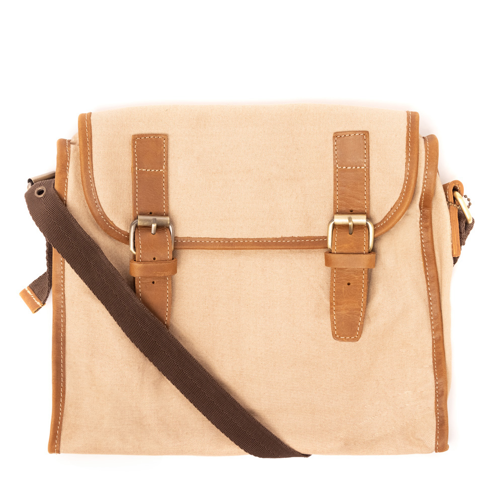 Besace vintage cuir&nbsp;canvas juliette