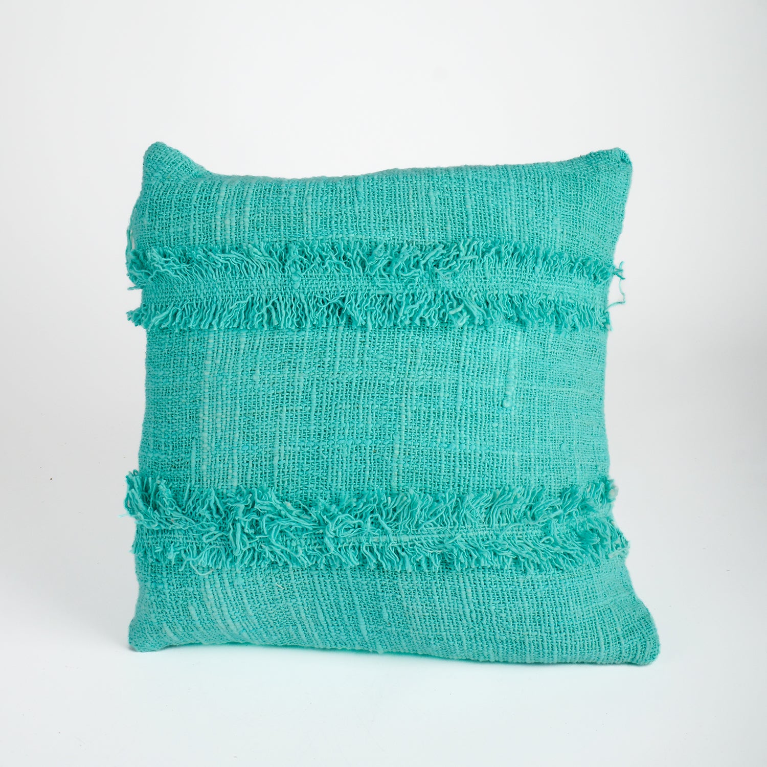 Housse de coussin turquoise