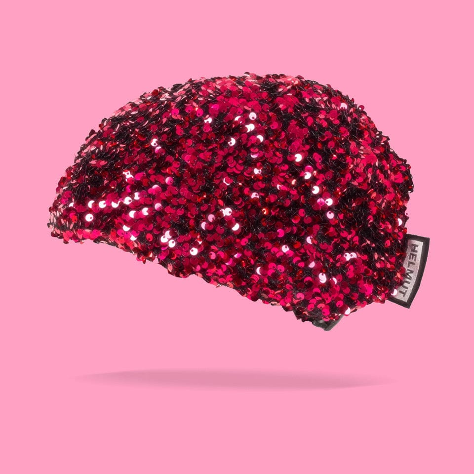 Couvre casque paillettes cerise kids