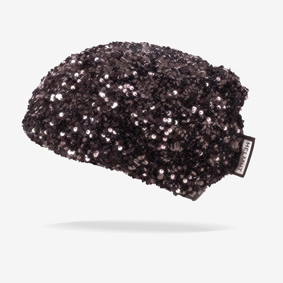 Couvre casque paillettes noir adulte