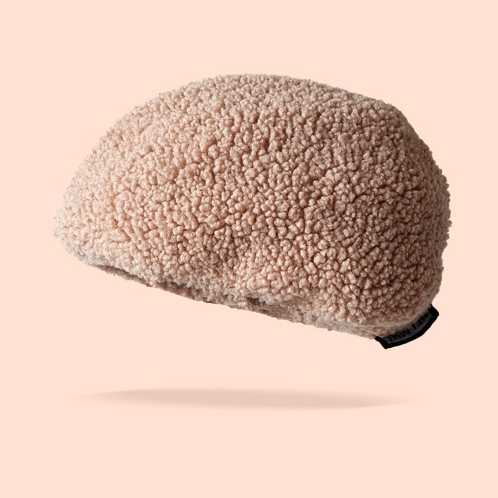 Couvre casque moumoute beige adulte