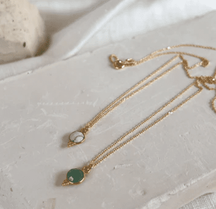 Collier Jeannine Vert aventurine