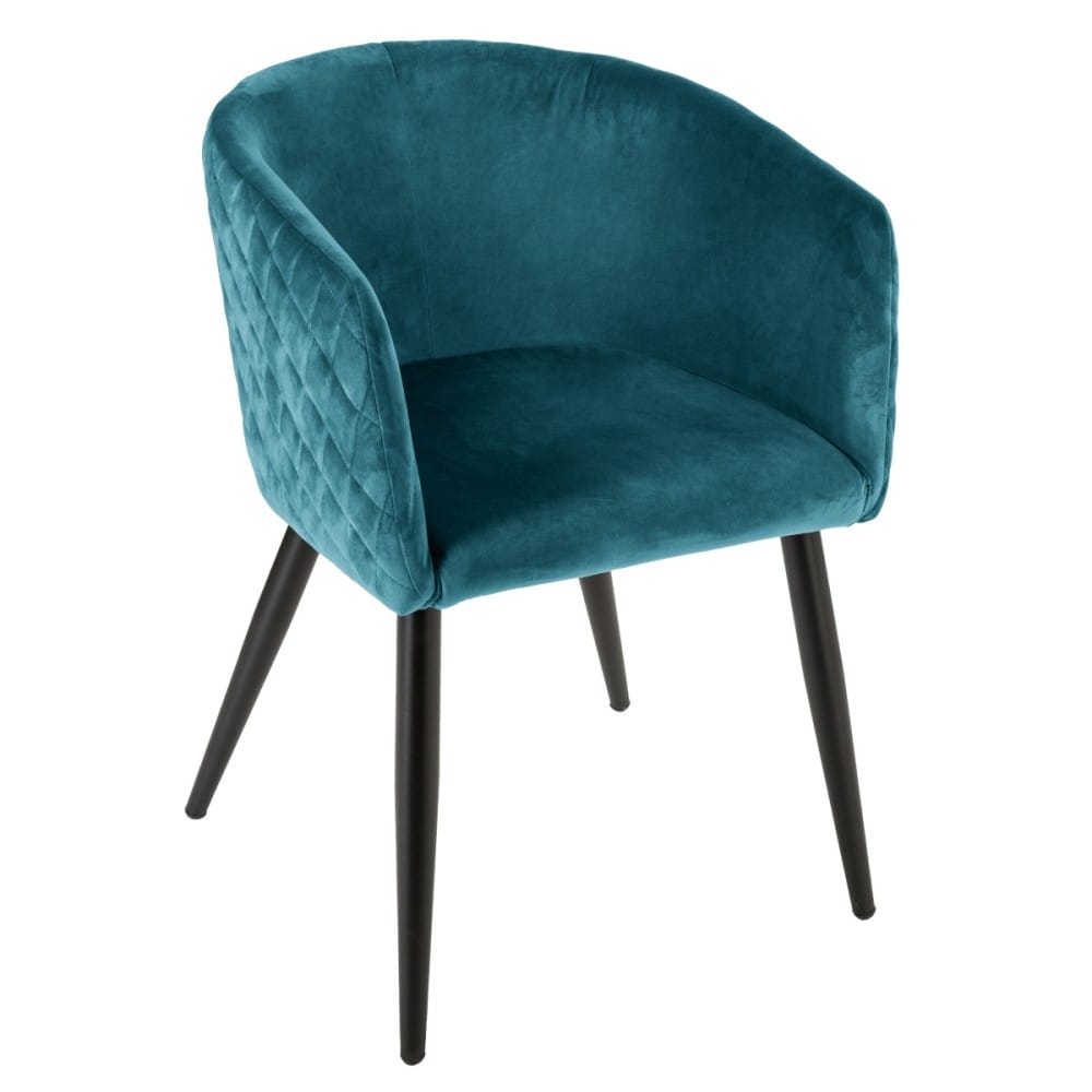 Fauteuil marlo en velours bleu