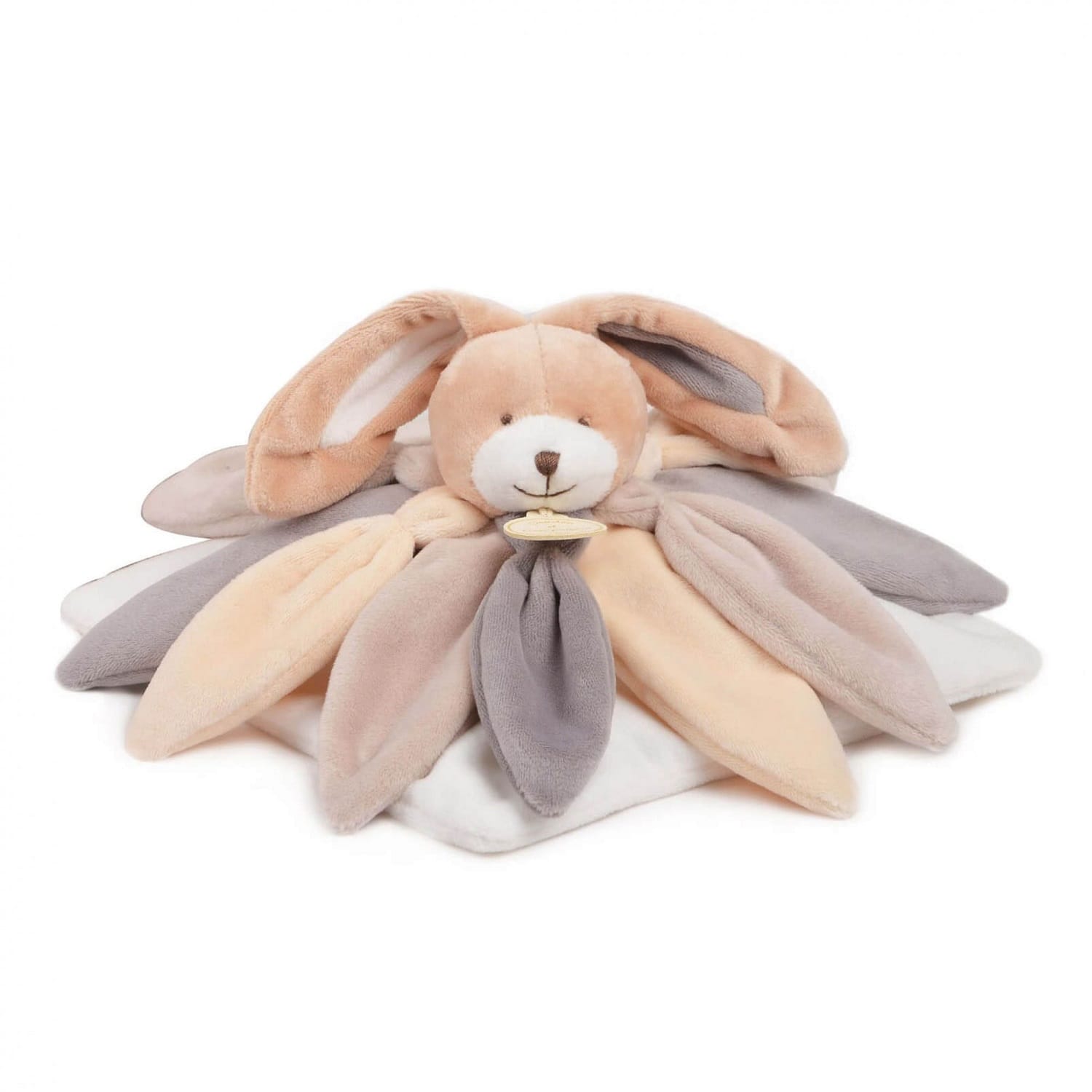 Doudou lapin pétales taupe 28 cm