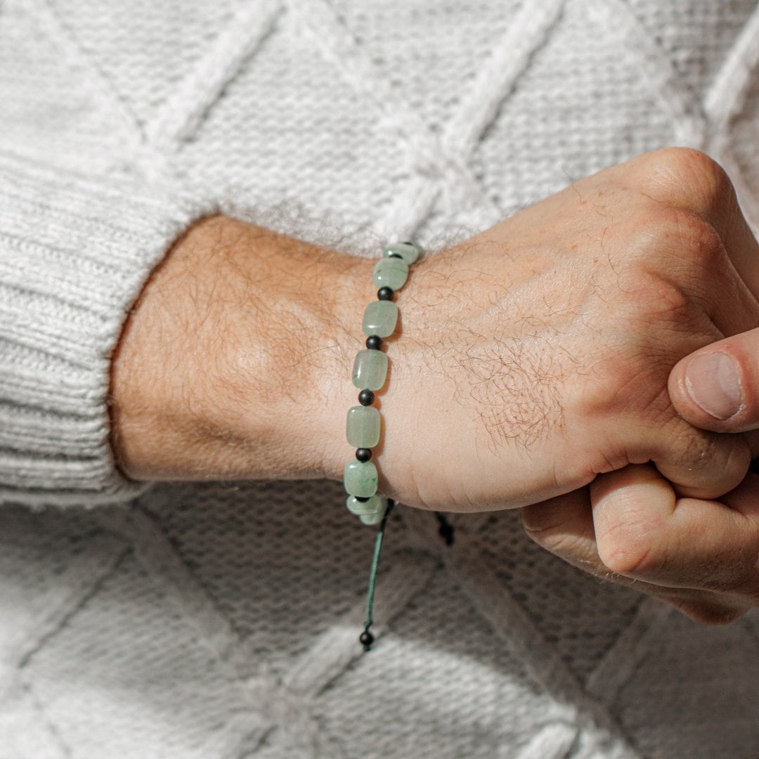 Bracelet stone square aventurine