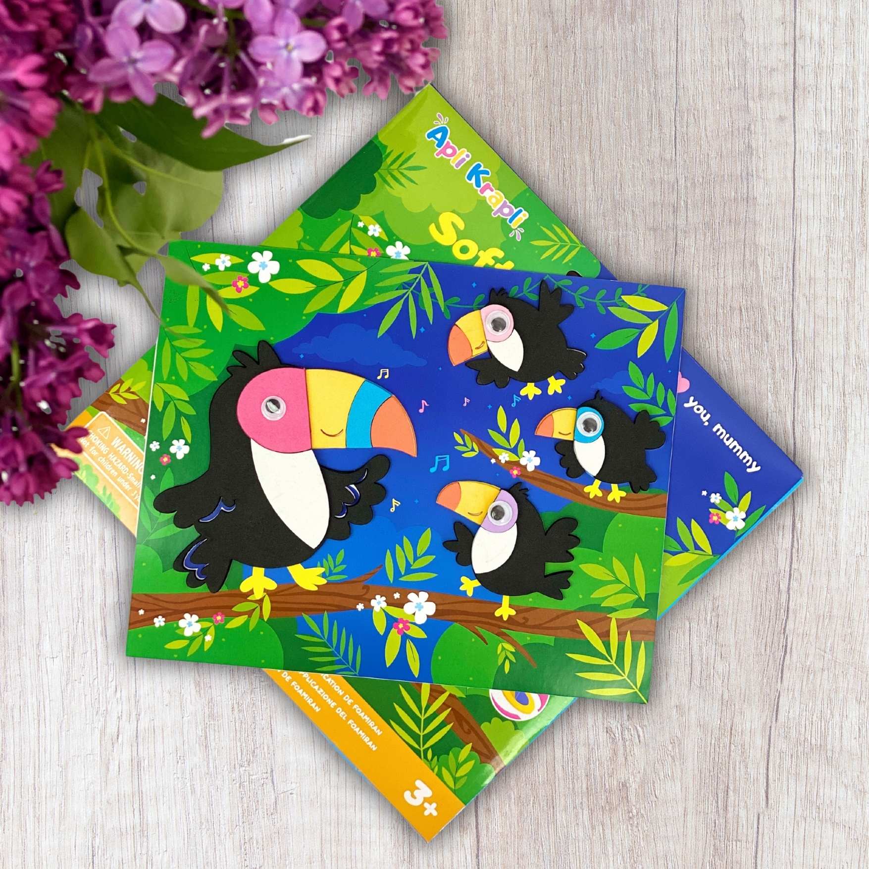 Famille toucans - kit créatif en mousse