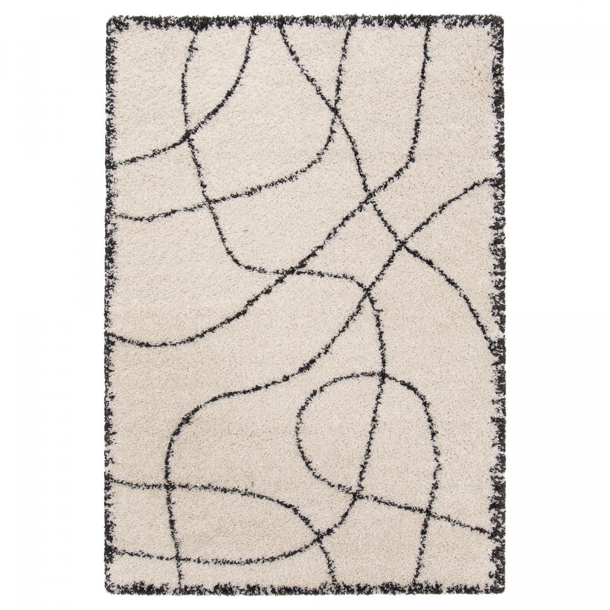 Tapis shaggy 160x230 crème