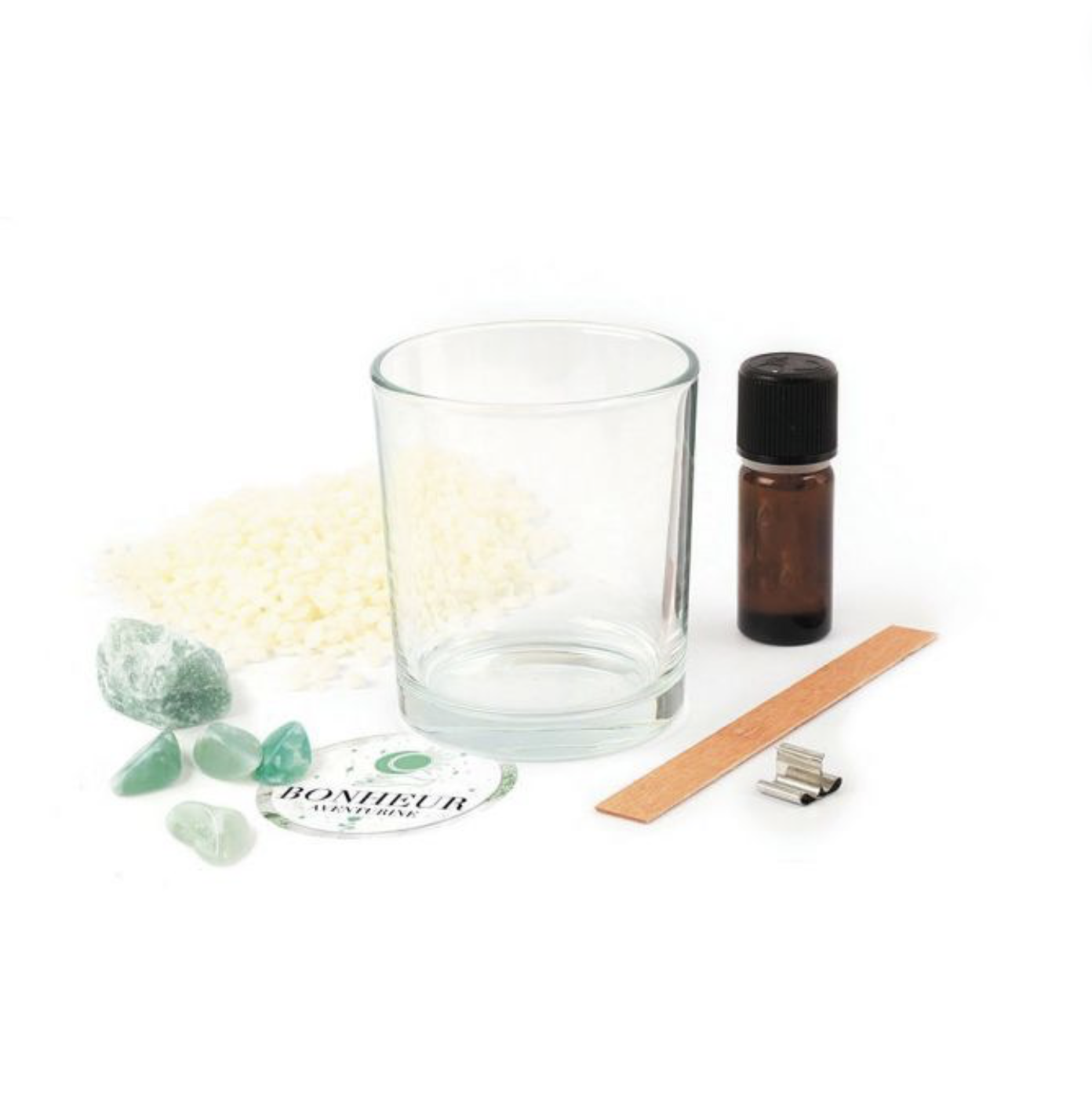 Kit bougie diy aventurine bonheur