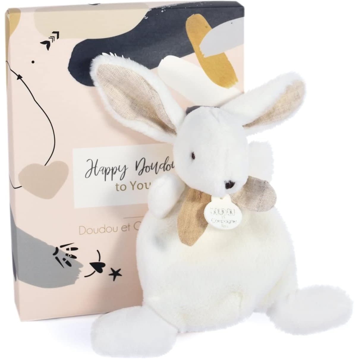 Happy wild mini doudou lapin beige 17 cm