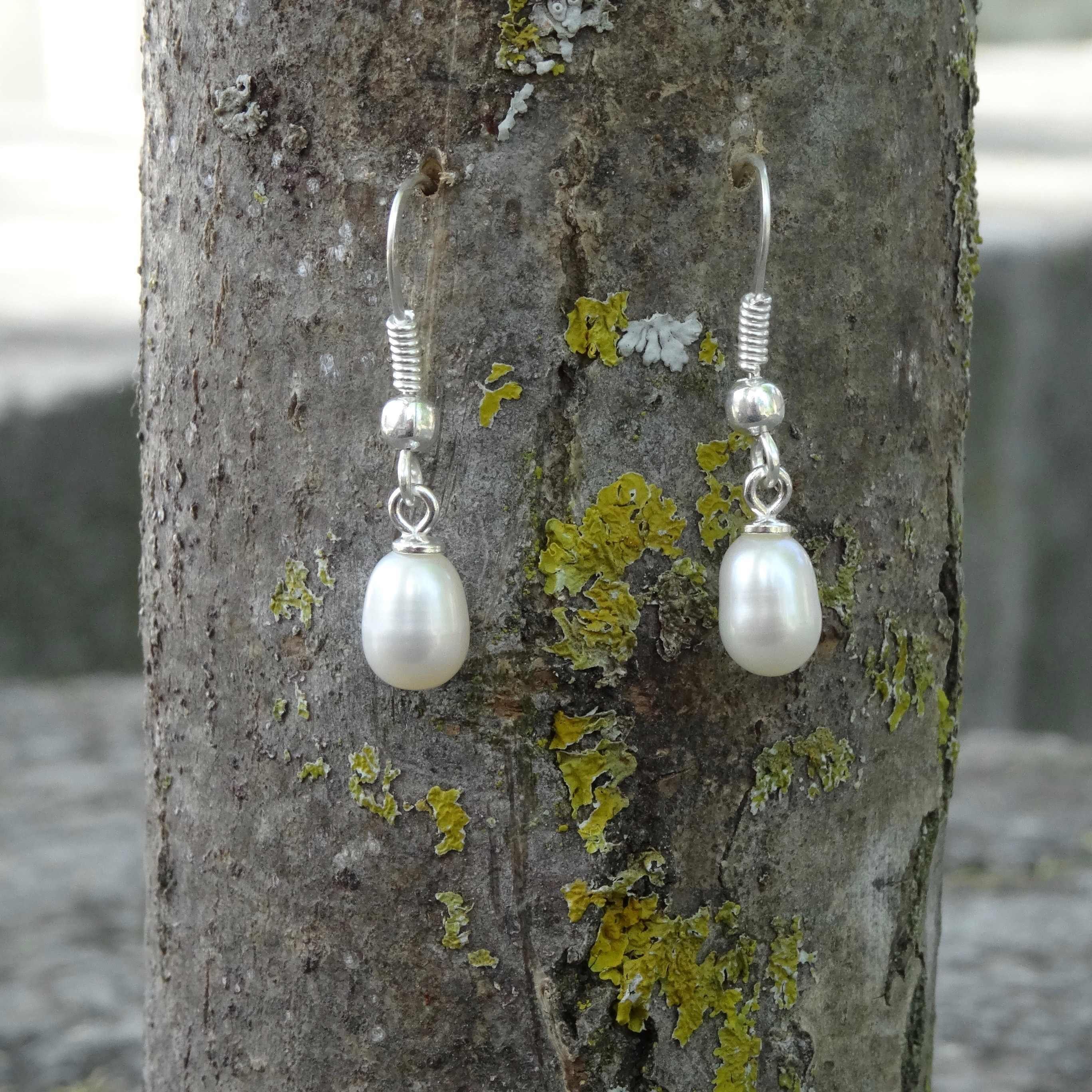 Boucles d'oreilles elégance perle blanc