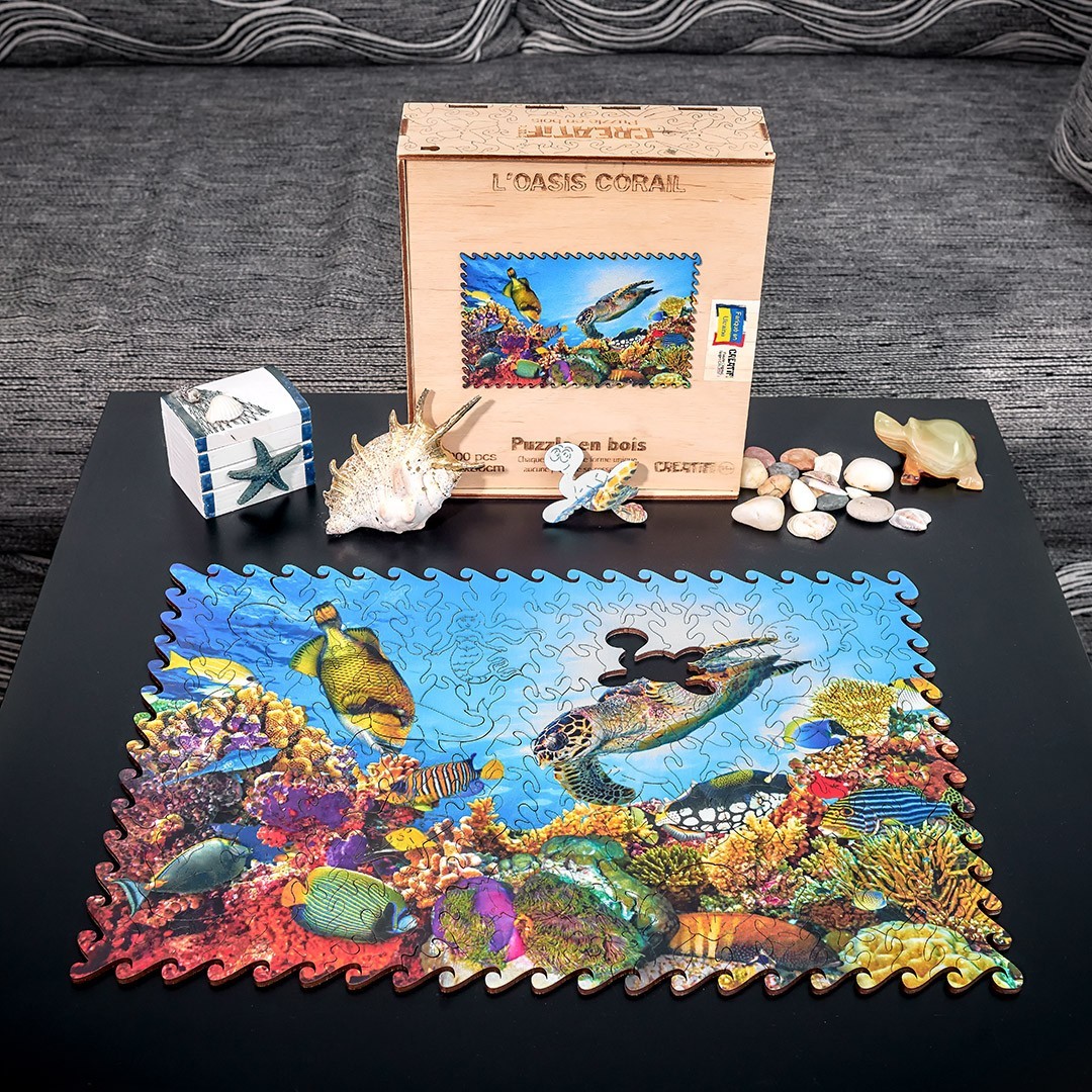 L'oasis corail  puzzle bois, c b