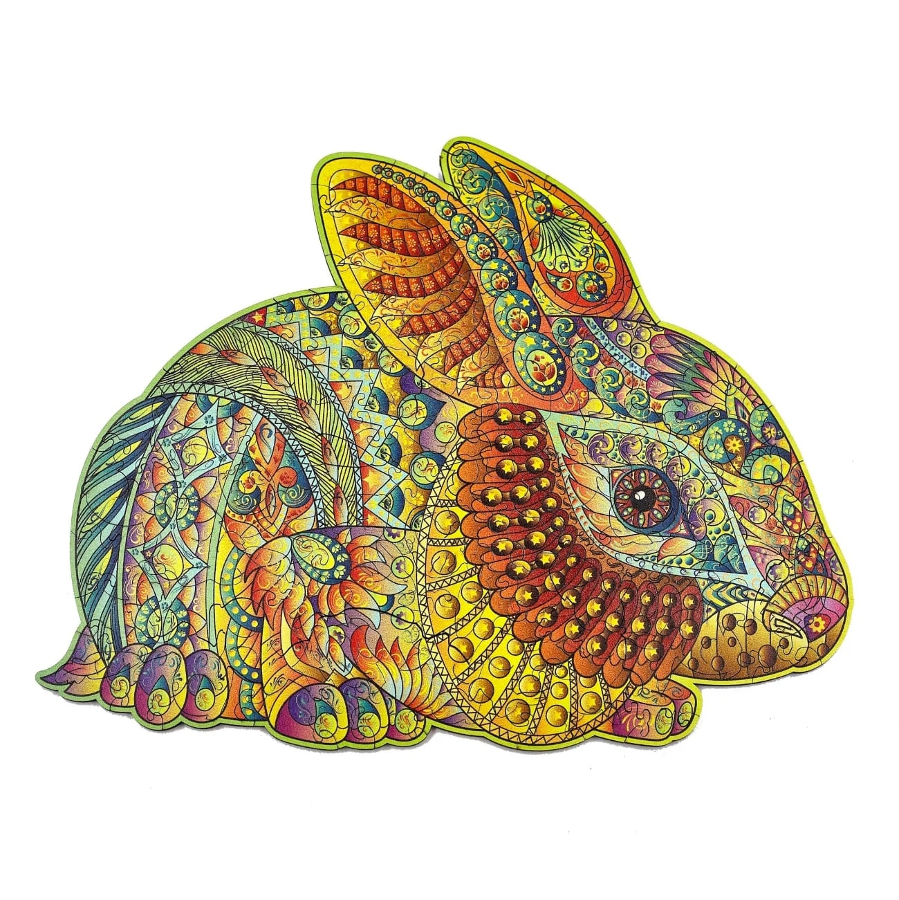 Le doux lapin  puzzle bois, b c