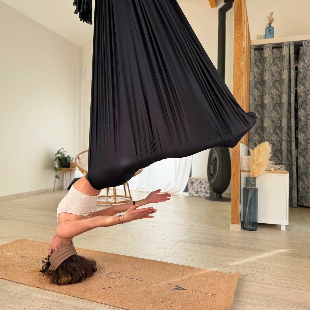 Kit de yoga aérien noir plafond haut