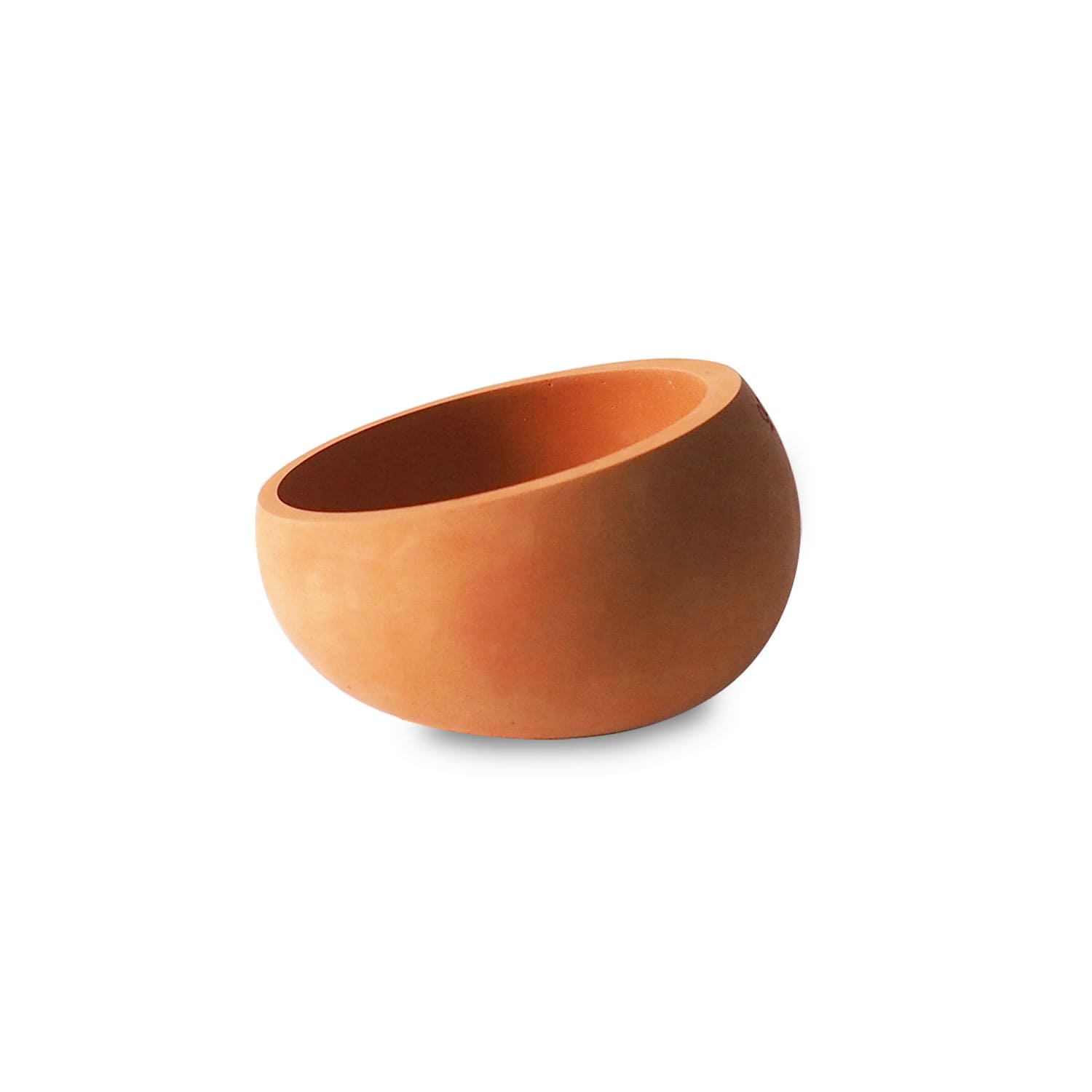 Brut - photophore béton terracotta - n2