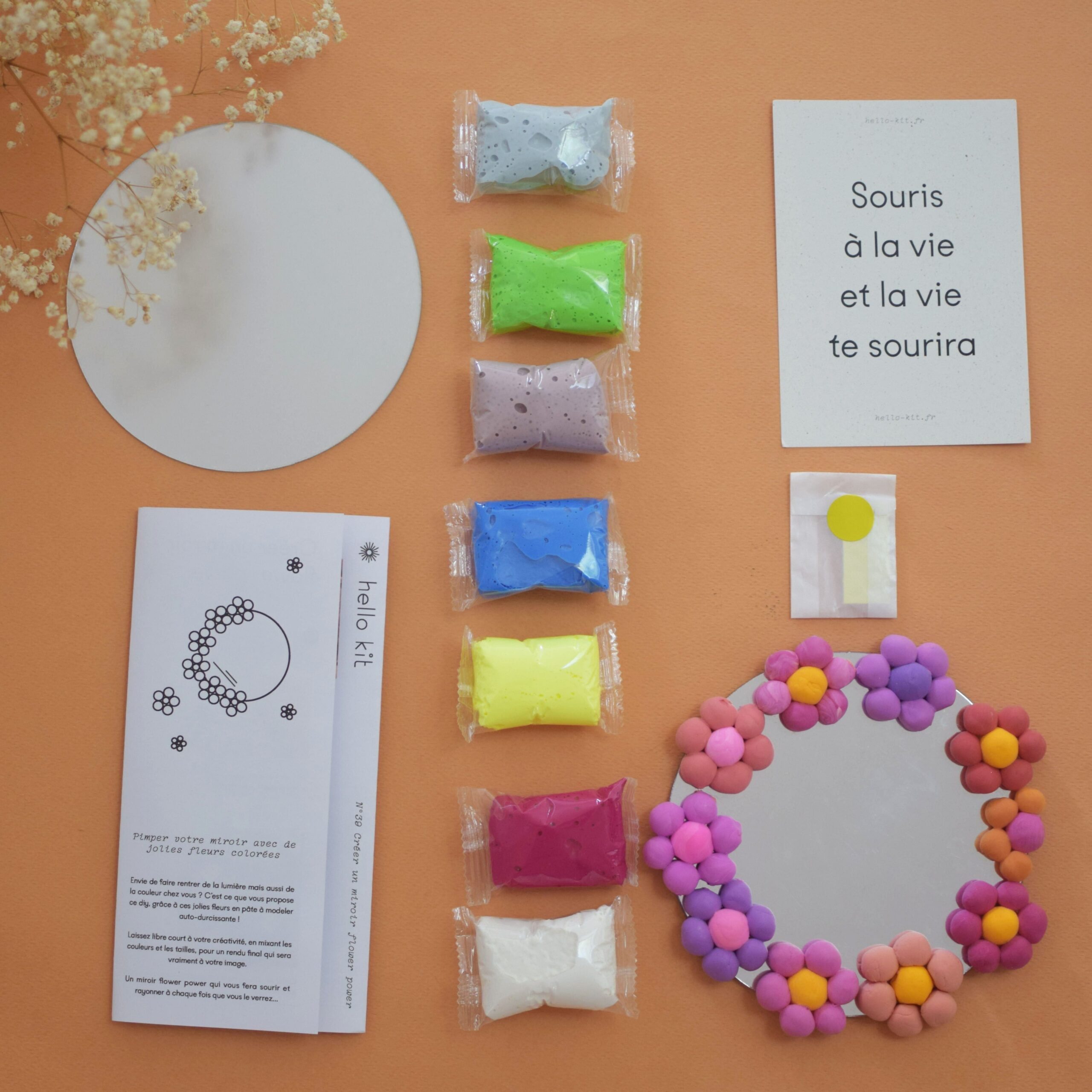 Kit diy n°39- miroir flower