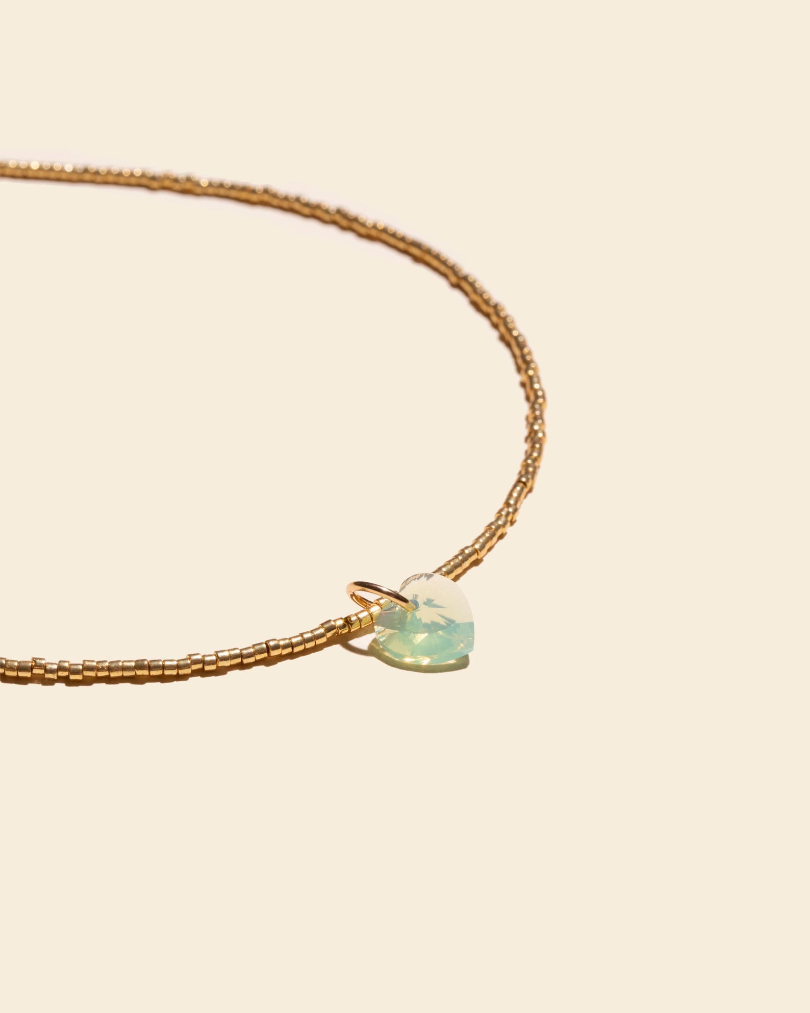 Choker cœur cristal bleu