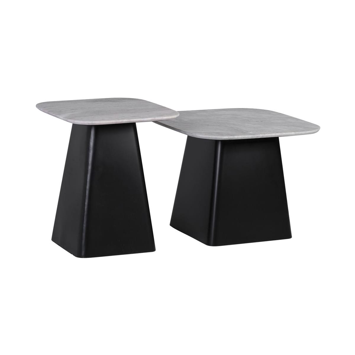 Lot de 2 tables basses céramique fer