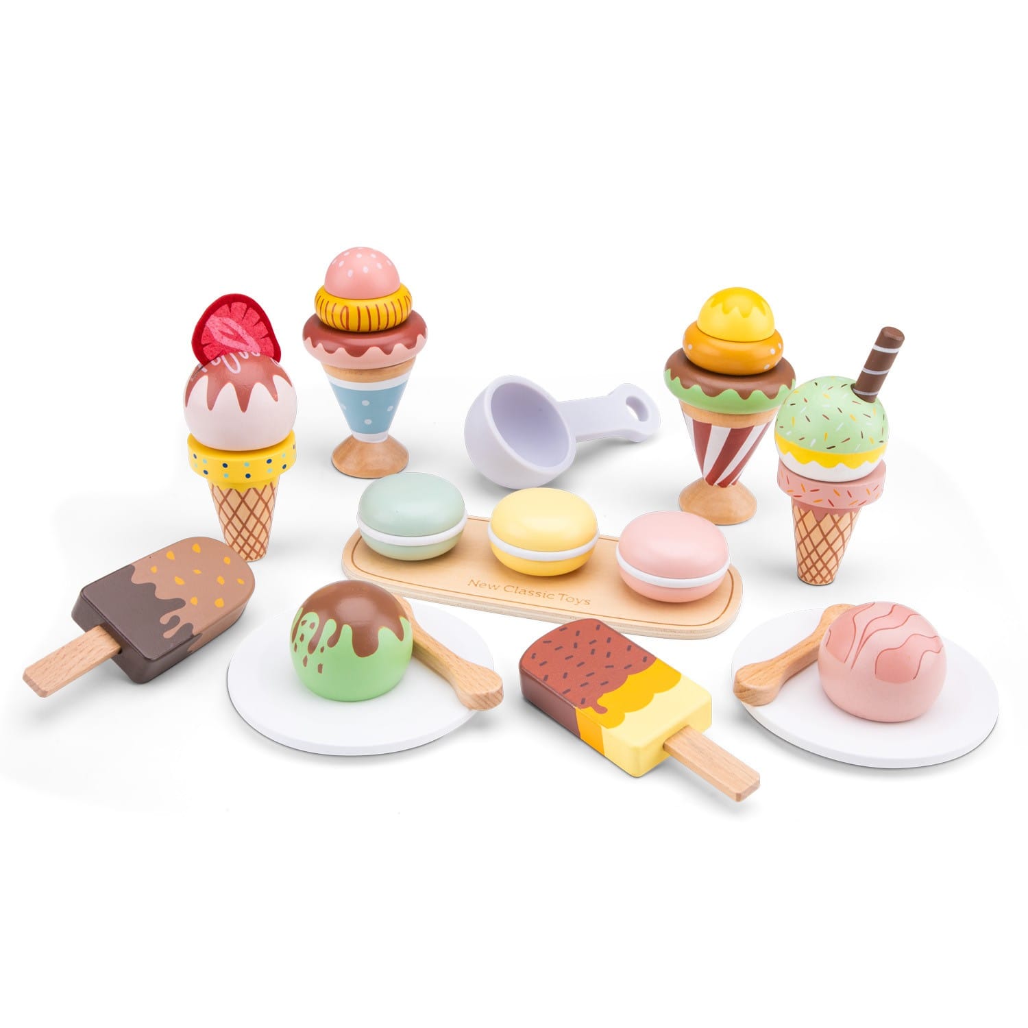 Ensemble de glaces en bois 25 pcs