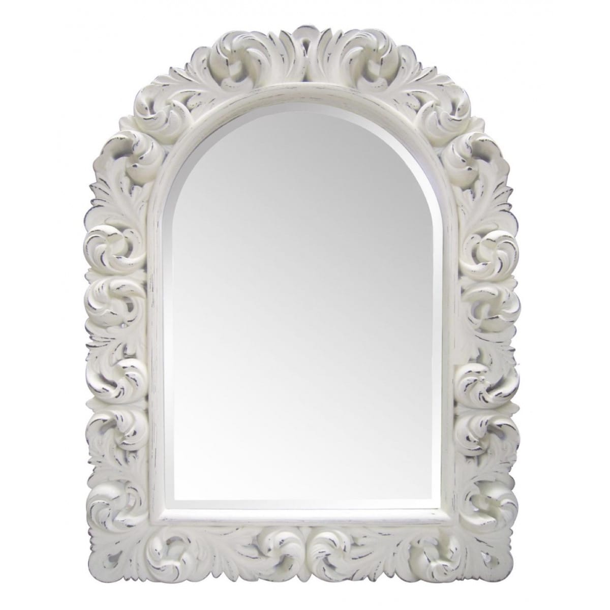 Grand miroir polyurethane blanc