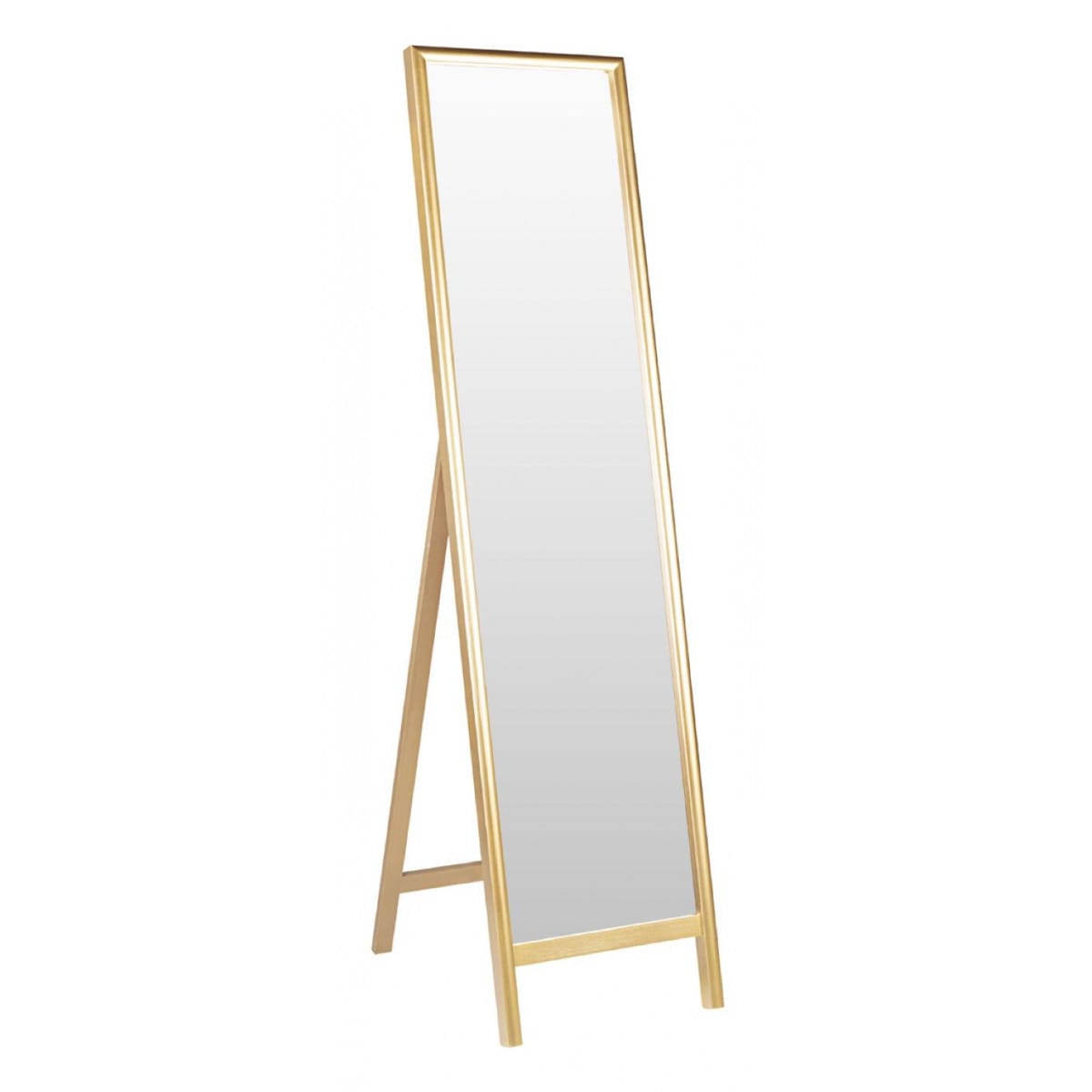 Miroir sur pied bois or 40x5x160cm -