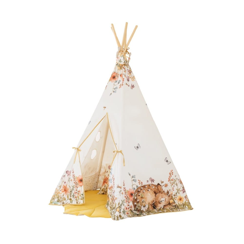 Tente tipi fleurs sauvages