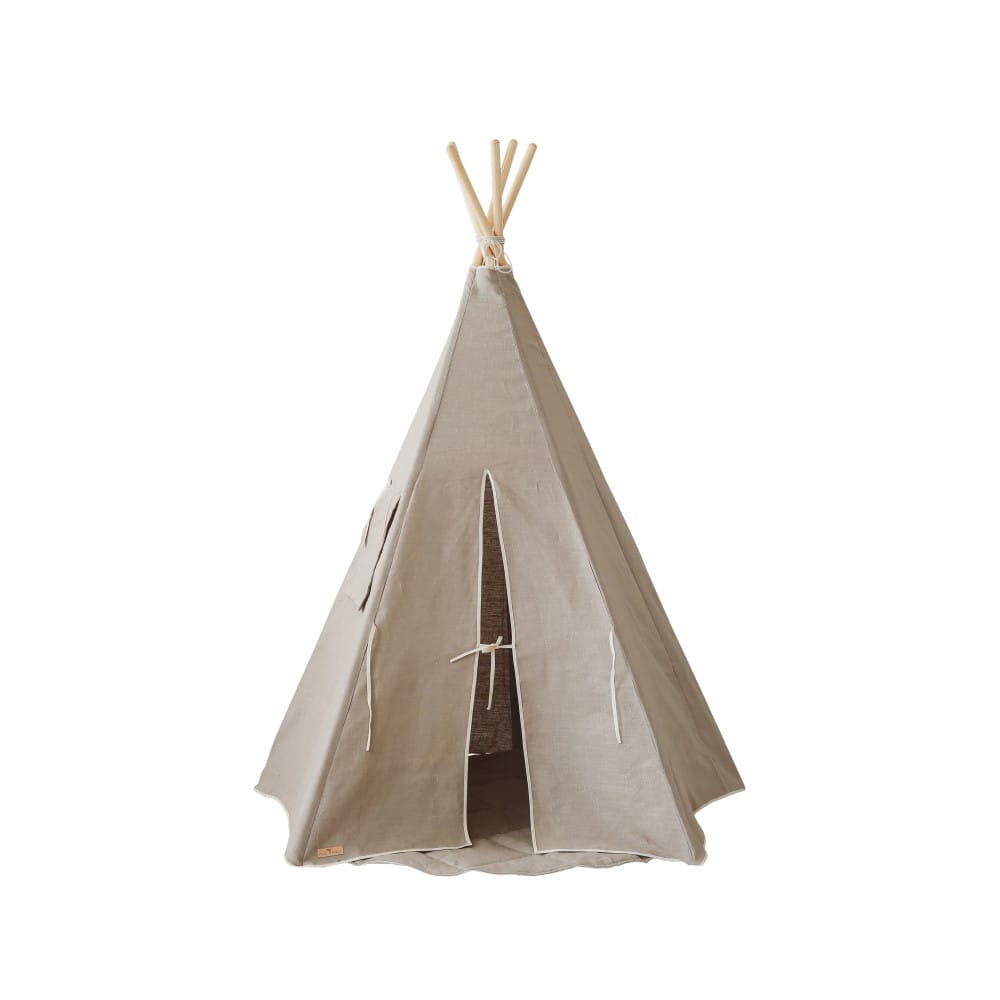 Tente tipi beige lin naturel