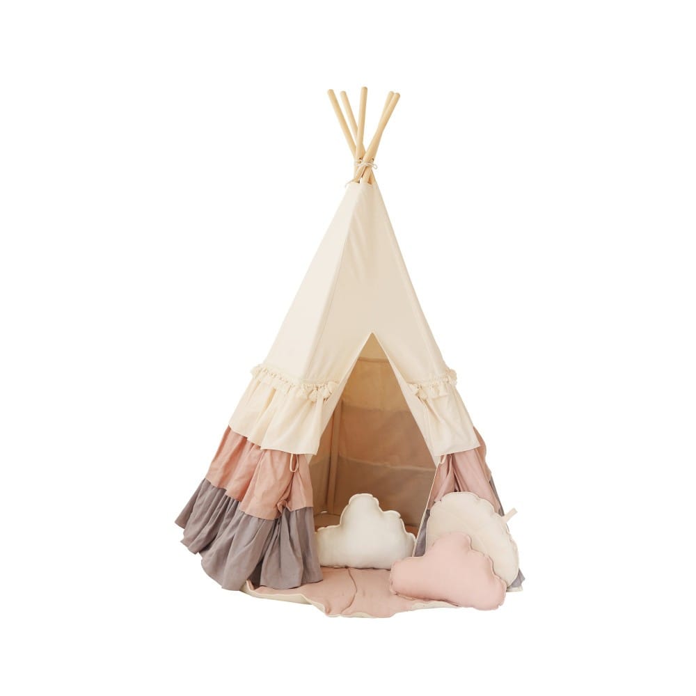 Tente tipi powder frills à volants - bei