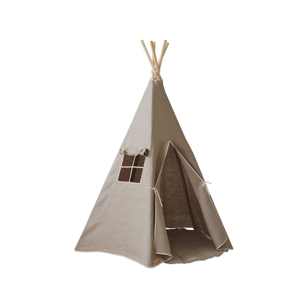 Tente tipi avec tapis natural linen - be