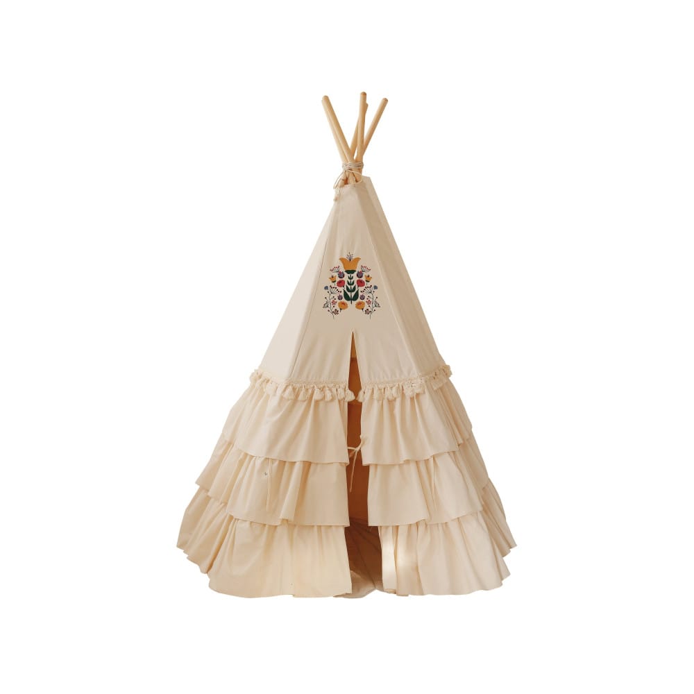 Tente tipi avec tapis honey - beige, jau