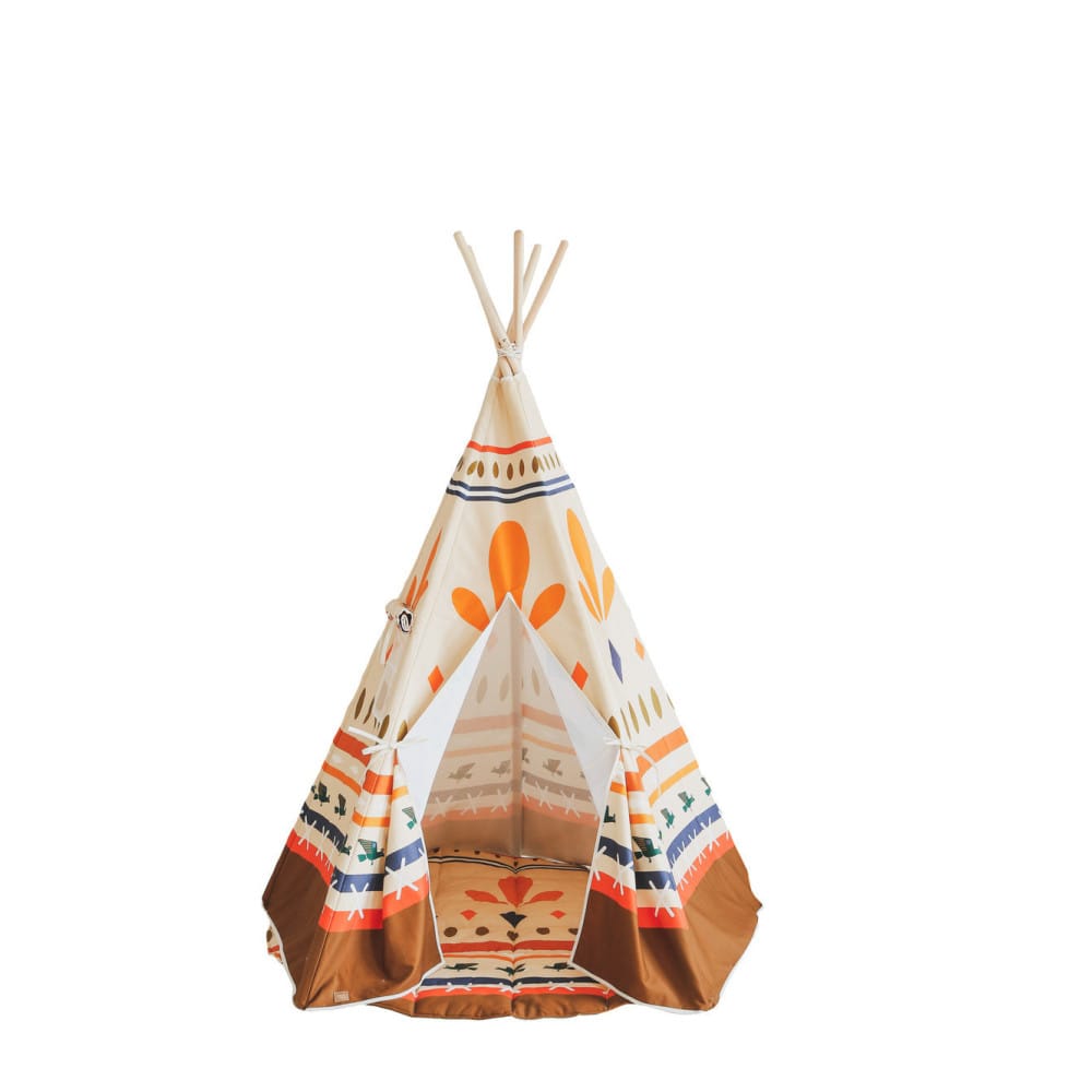 Tente tipi avec tapis native vibe - beig