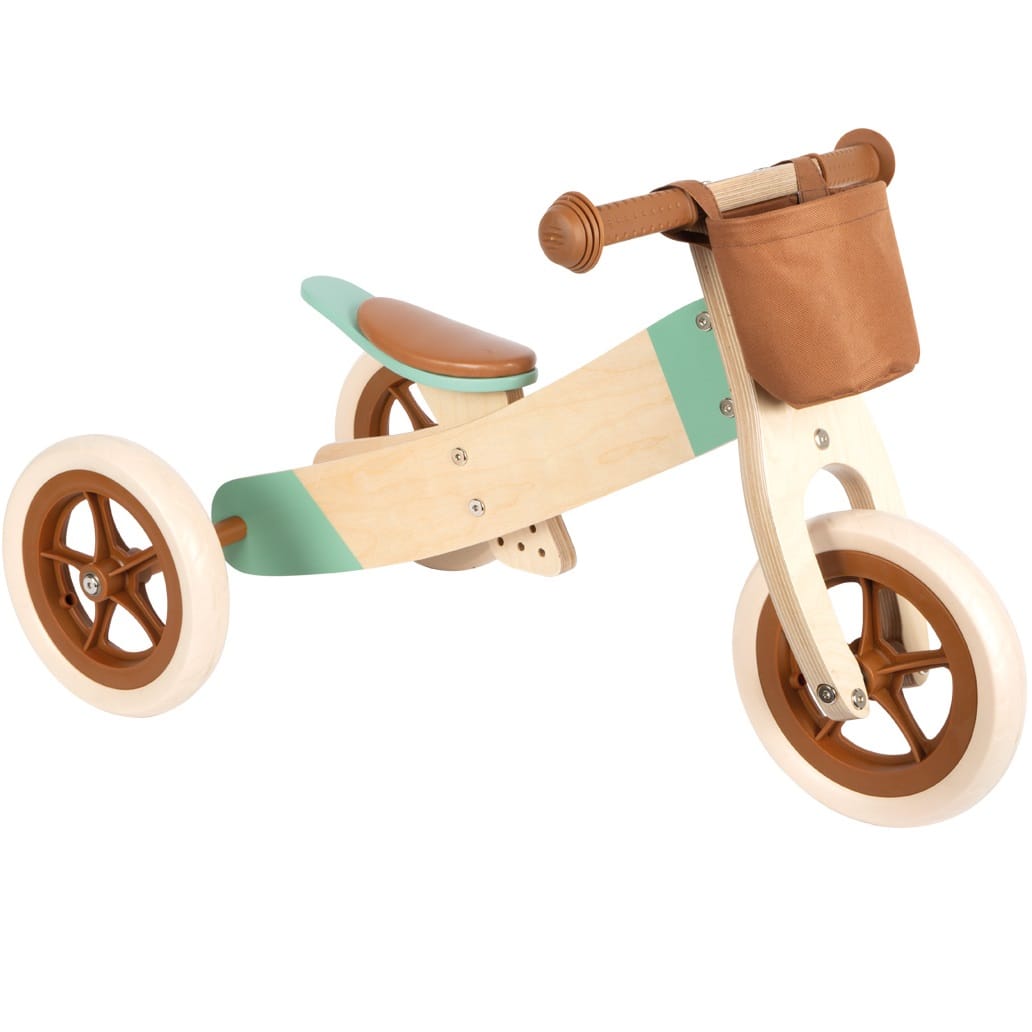 Draisienne tricycle 2 en 1 maxi brun car