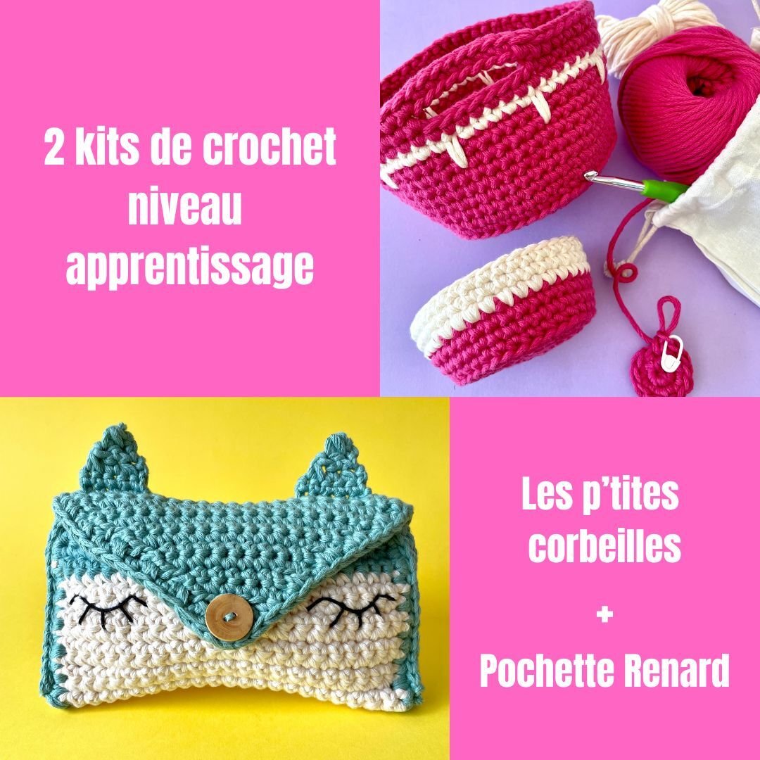 Kit de crochet :2 kits apprentissage