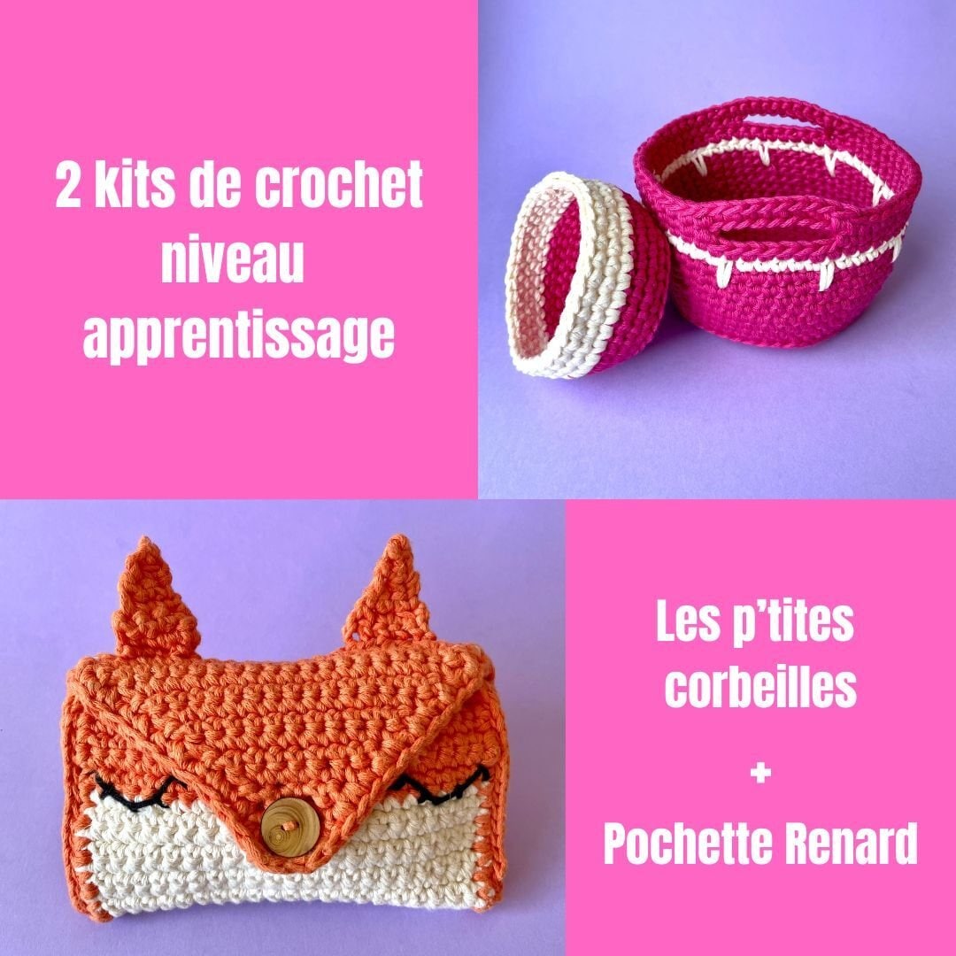 Kit de crochet :2 kits apprentissage