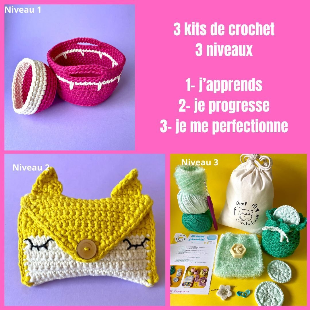 Kit de crochet : 3 kits evolution