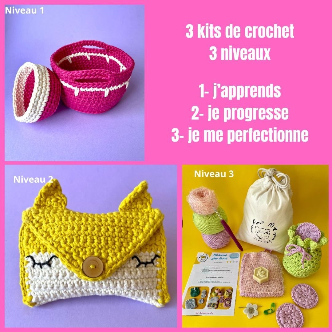 Kit de crochet : 3 kits evolution