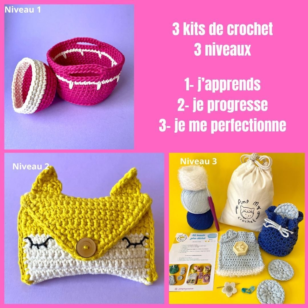 Kit de crochet : 3 kits evolution