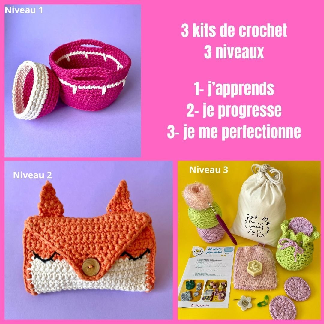 Kit de crochet : 3 kits evolution