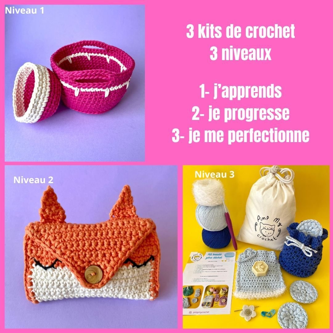 Kit de crochet : 3 kits evolution