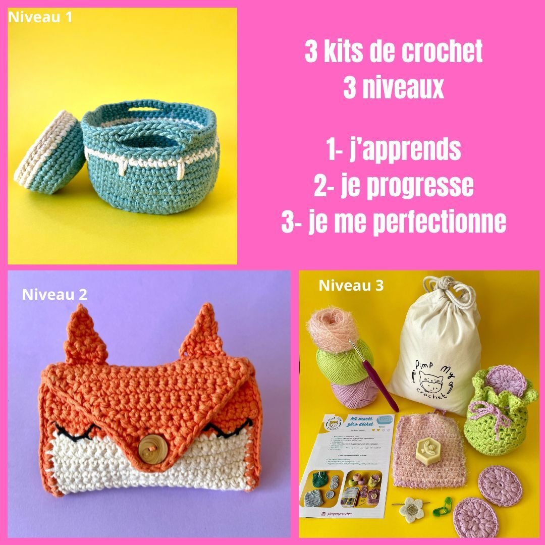 Kit de crochet : 3 kits evolution