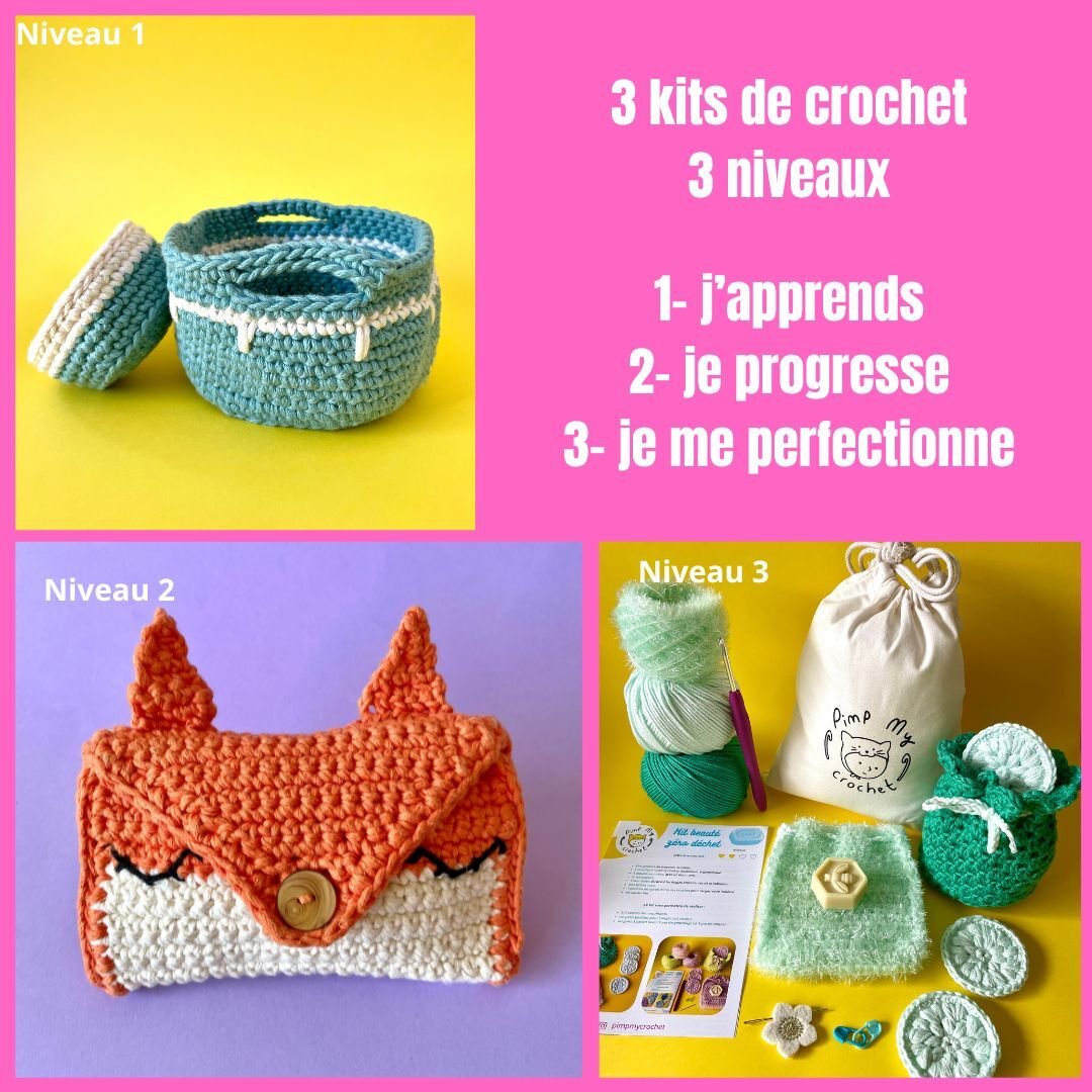 Kit de crochet : 3 kits evolution