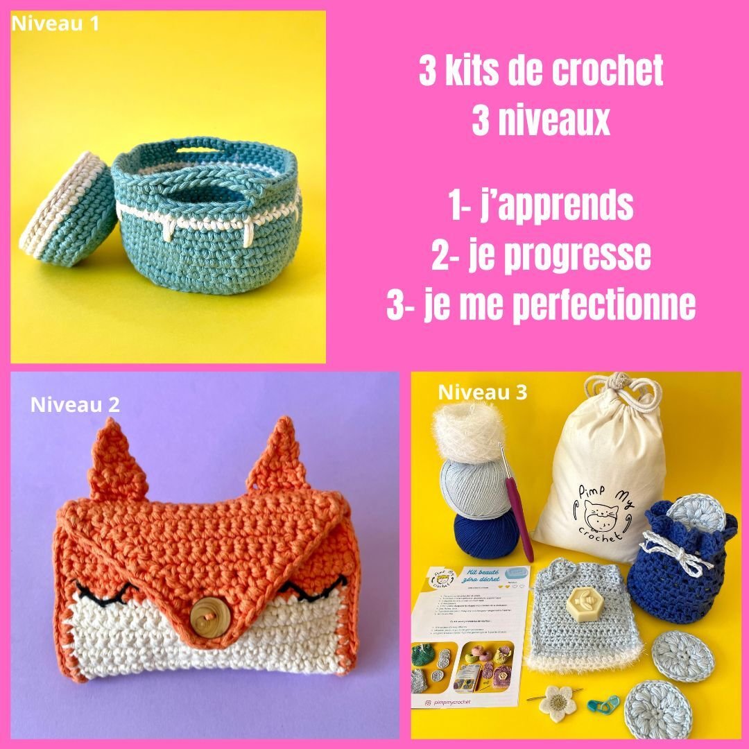 Kit de crochet : 3 kits evolution